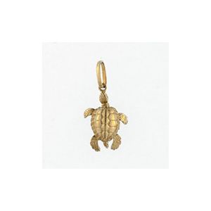 14k Gold Sea Turtle Movable Pendant - 191