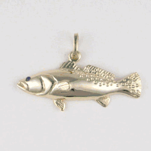 14k Gold Seatrout Pendant - 258