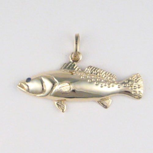 14k Gold Seatrout Pendant - 258