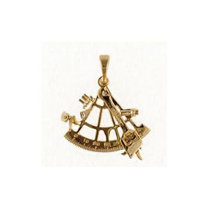 14k Gold Sextant Small Pendant - 321