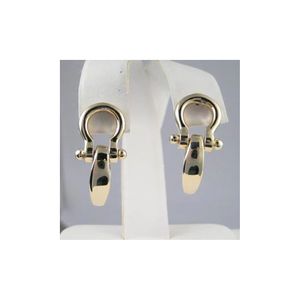 14k Gold Shackle Large Earrings - 650