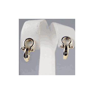 14k Gold Shackle Small Earrings - 648