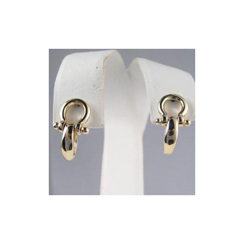 14k Gold Shackle Small Earrings - 648