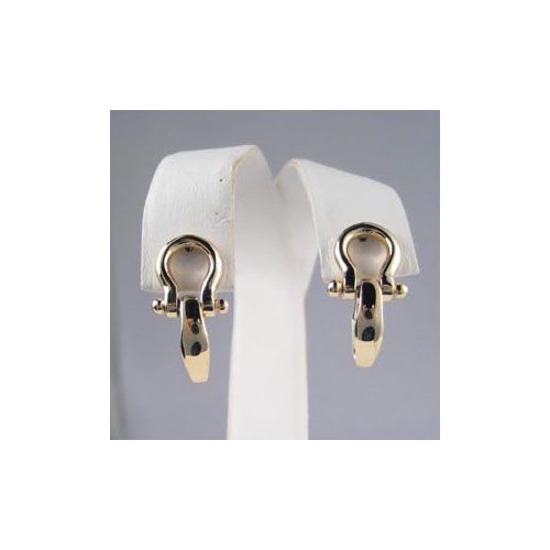 14k Gold Shackle Medium Earrings - 649