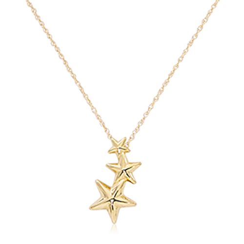 14K Gold Shooting Star On Chain Necklace