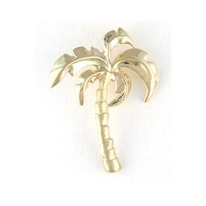 14k Gold Single Palm Pendant - 344