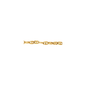 14k Gold Small Double Anchor Link 7 Inch Bracelet - 541