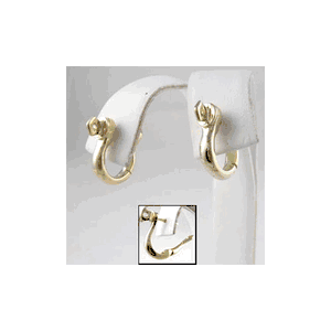14k Gold Small Hinged Shackle Earrings - 646