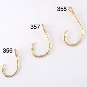 14k Gold Small Hook Pendant - 356