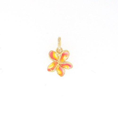 14k Gold Small Plumeria Pendant - 394 E