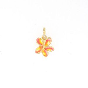 14k Gold Small Plumeria Pendant - 394 E