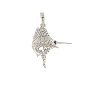 14k Gold Small Sailfish Pendant - 447