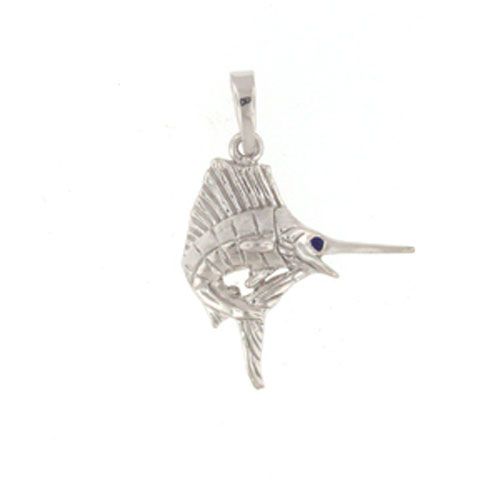14k Gold Small Sailfish Pendant - 447