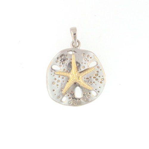 14k Gold Small Sand Dollar Pendant - 212