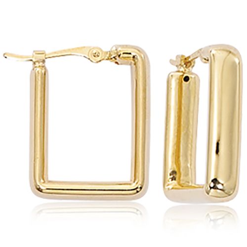 14K Gold Small Square Hoop Earrings