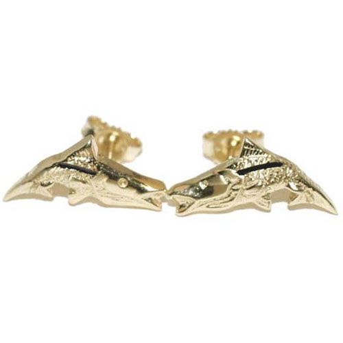 14k Gold Snook Earrings - 613