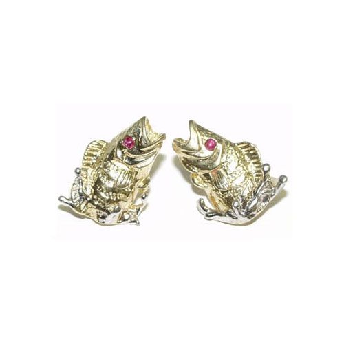 14k Gold Splash Bass Earrings - 601