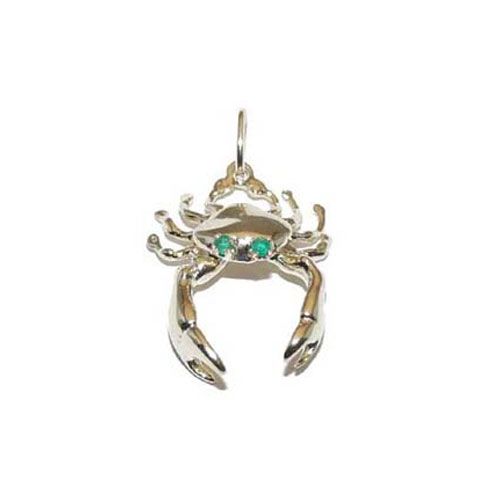 14k Gold Stone Crab Pendant - 128