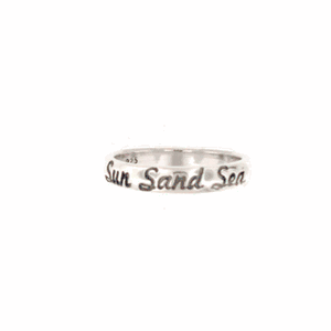 14k Gold Sun Sand Sea 3.5mm Stackable Ring - 794 S3