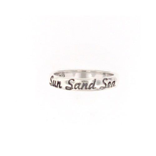 14k Gold Sun Sand Sea 3.5mm Stackable Ring - 794 S3