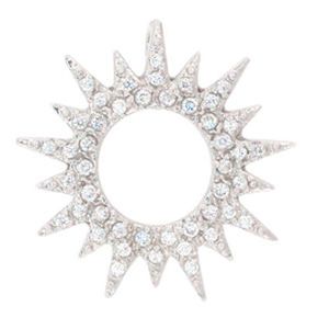 14k Gold Sunburst with Diamonds Pendant - 450 D