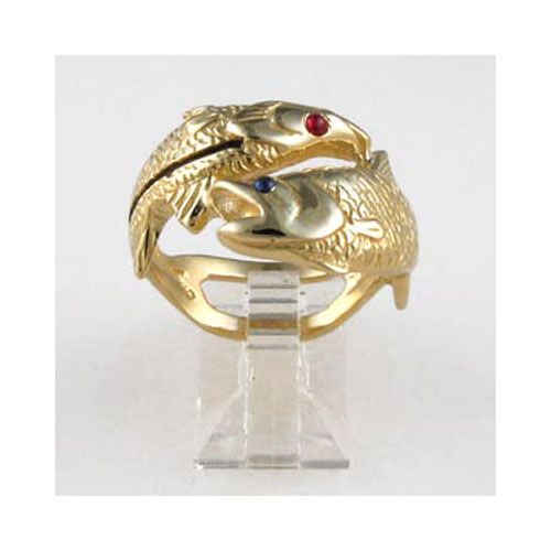 14k Gold Tarpon Snook Ring - 730