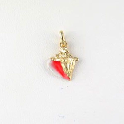 14k Gold Tiny Conch Pendant - 291 E