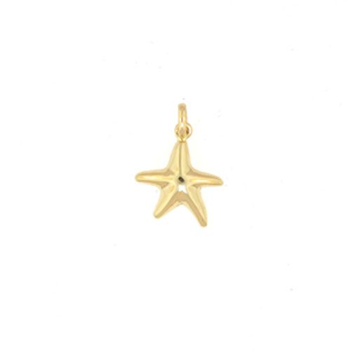 14k Gold Tiny Starfish Pendant - 232