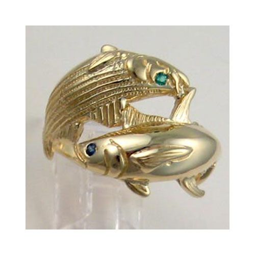 14k Gold Tuna & Stripper Ring - 742