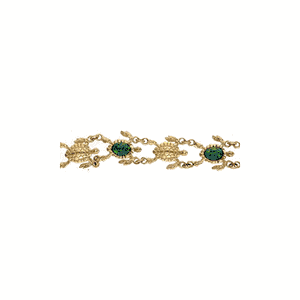 14k Gold Turtle with Opal 7 Inch Bracelet- 523 O