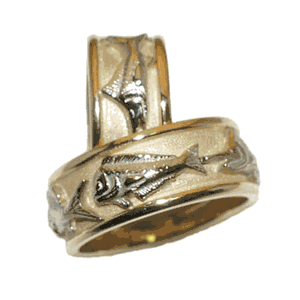 14k Gold Wedding Band 1/2 Size 5-8 - 713L