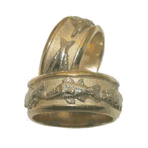 14k Gold Wedding Band 1/2 Size 9-12 - 713M