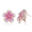 14K RG Ombre Plumeria Latchback Earring, Hawaiian Inspired  Earring, FPE-35699/PS