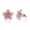14K RG Ombre Plumeria Stud Earring 15mm, Hawaiian Inspired  Earring, FPE-35698/PS
