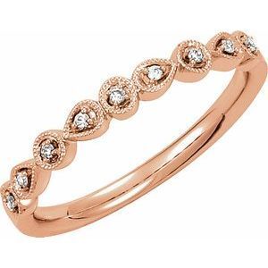 14K Rose .04 CTW Diamond Ring Size 7 - 68969:101:P
