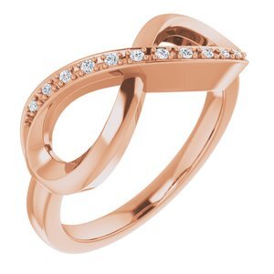 14K Rose .05 CTW Diamond Infinity-Inspired Ring - 651086:60002:P