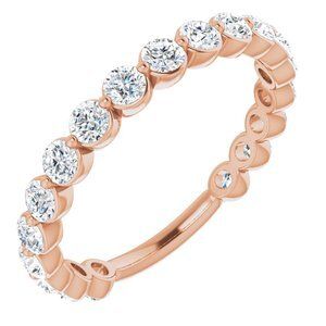 14K Rose 1 1/6 CTW Diamond Anniversary Band - 123013:607:P