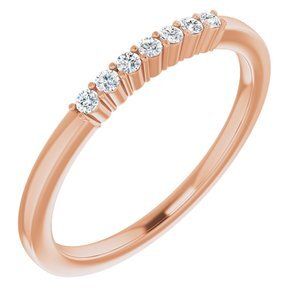 14K Rose 1/10 CTW Diamond Anniversary Band - 122844:60012:P