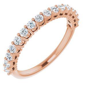 14K Rose 1/2 CTW Diamond Anniversary Band - 122978:60016:P