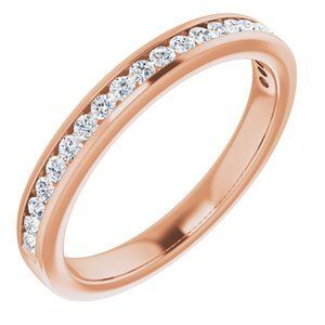 14K Rose 1/2 CTW Diamond Anniversary Band - 122981:60077:P