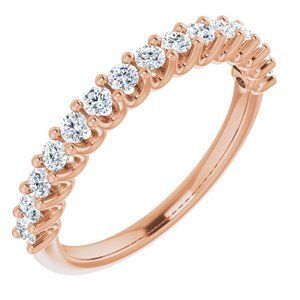 14K Rose 1/2 CTW Diamond Anniversary Band - 123180:60002:P