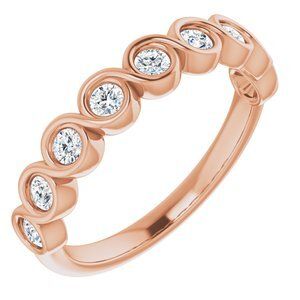 14K Rose 1/2 CTW Diamond Anniversary Band  - 123594:6024:P
