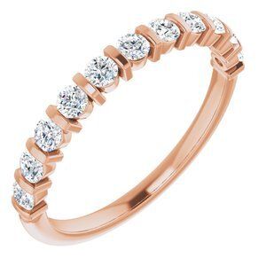 14K Rose 1/2 CTW Diamond Anniversary Band  - 123600:6024:P