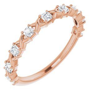 14K Rose 1/2 CTW Diamond Anniversary Band  - 123626:6000:P