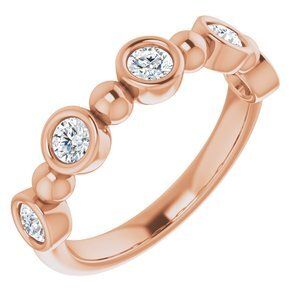 14K Rose 1/2 CTW Diamond Anniversary Band  - 123631:6044:P