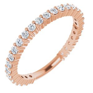 14K Rose 1/2 CTW Diamond Anniversary Band - 123655:6006:P