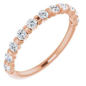 14K Rose 1/2 CTW Diamond Anniversary Band  - 123675:6024:P