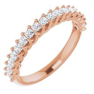 14K Rose 1/2 CTW Diamond Anniversary Band - 123929:6034:P