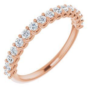 14K Rose 1/2 CTW Diamond Anniversary Band - 123973:6002:P