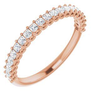 14K Rose 1/2 CTW Diamond Anniversary Band - 123973:6026:P